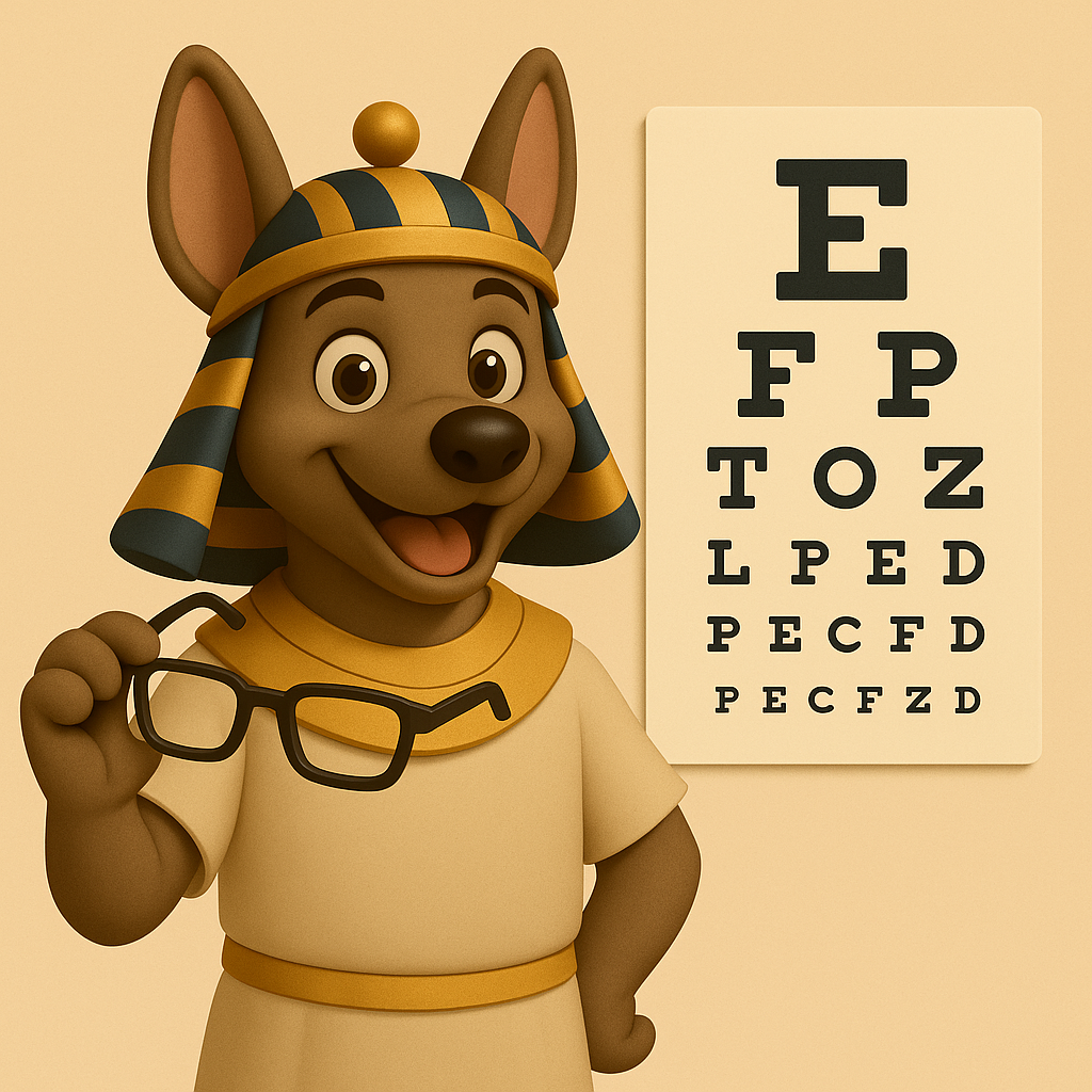 Garanties optique mutuelle retraités - Heka mascotte avec lunettes et test de vue