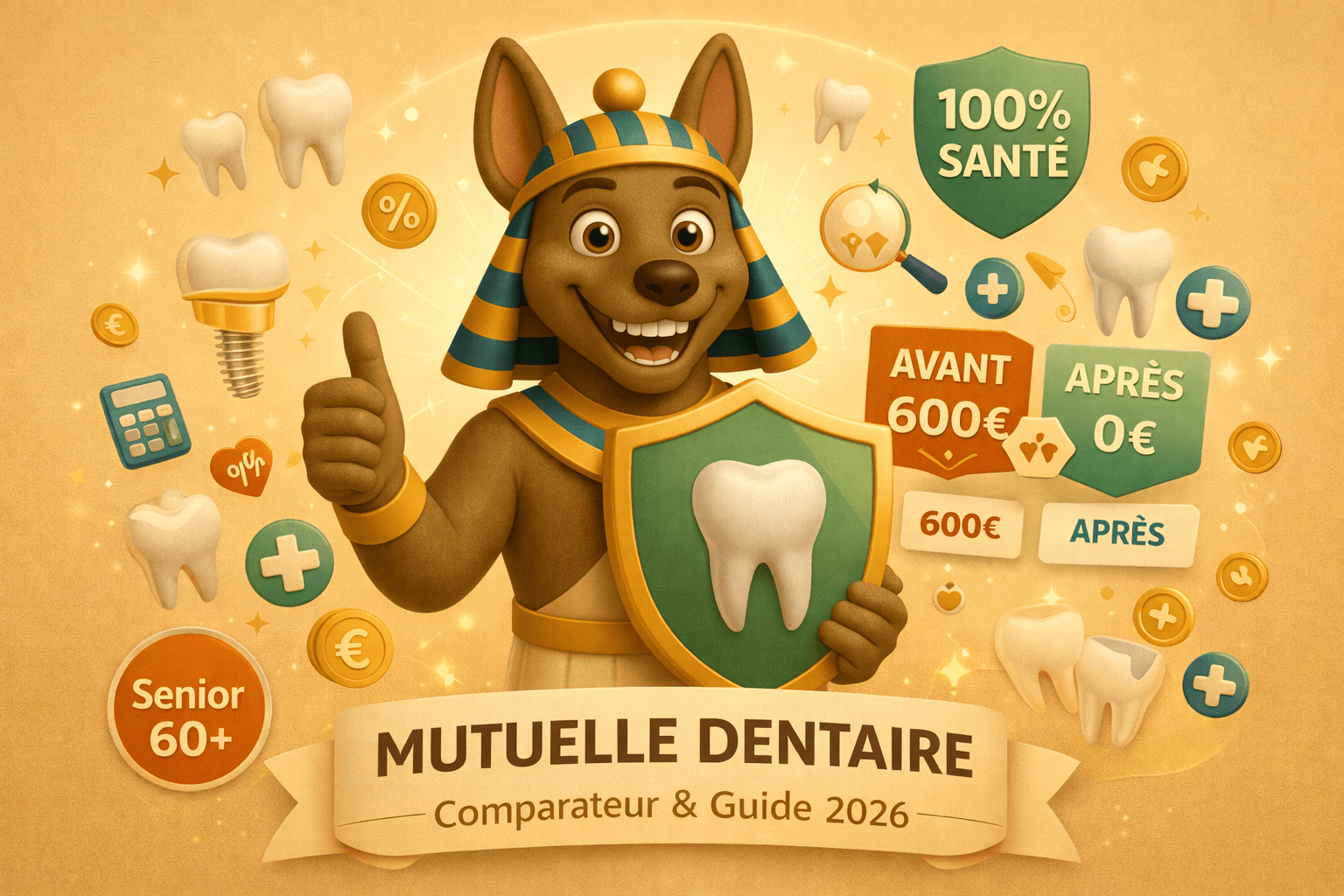 Mutuelle dentaire 2026 : guide comparatif des meilleures complémentaires santé dentaire pour seniors avec couverture 100% Santé